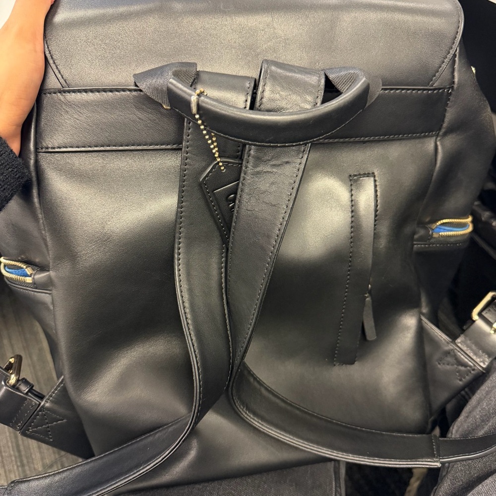 Black Leather Backpack - image 2